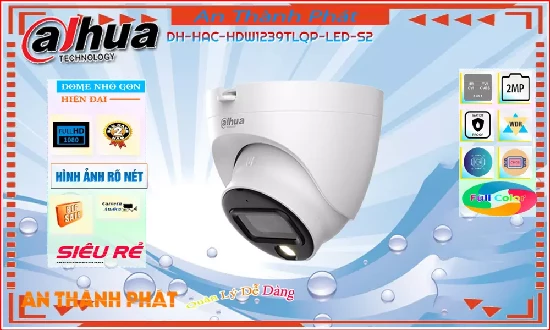 Lắp đặt camera tân phú ➠  DH-HAC-HDW1239TLQP-LED-S2 sắc nét Dahua