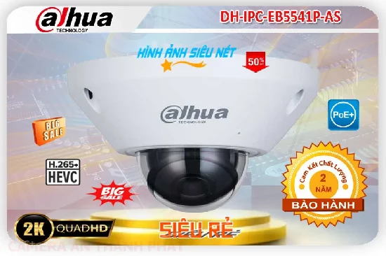 Lắp đặt camera tân phú Camera DH-IPC-EB5541P-AS  Dahua