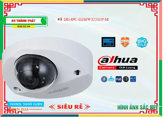Lắp đặt camera tân phú Camera  Dahua Giá rẻ DH-IPC-HDBW3231FP-M