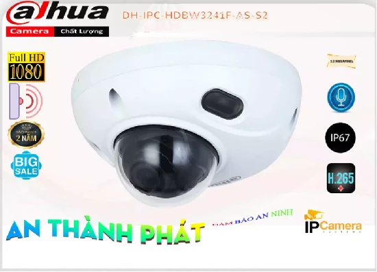 Lắp đặt camera tân phú DH-IPC-HDBW3241F-AS-S2 Camera Tiết Kiệm  Dahua ✅