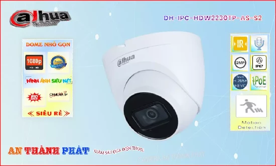 Lắp đặt camera tân phú Camera DH-IPC-HDW2230TP-AS-S2 Giá rẻ