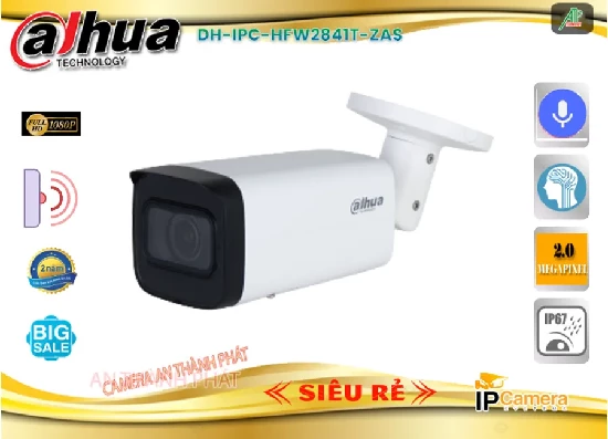 Lắp đặt camera tân phú Camera  Dahua DH-IPC-HFW2841T-ZAS Chất Lượng