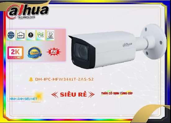 Lắp đặt camera tân phú Camera  Dahua Sắc Nét DH-IPC-HFW3441T-ZAS-S2