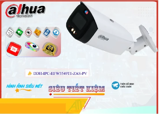Lắp đặt camera tân phú DH-IPC-HFW3549T1-ZAS-PV Sắc Nét  Dahua