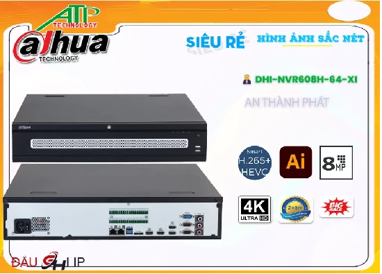 Lắp đặt camera tân phú DHI-NVR608H-64-XI Tiết Kiệm  Dahua
