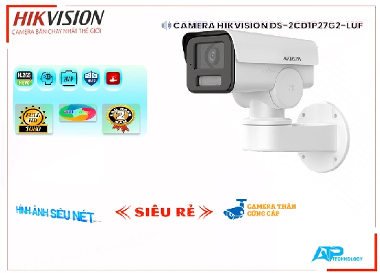 Lắp đặt camera tân phú DS-2CD1P27G2-LUF Camera  Hikvision Giá rẻ