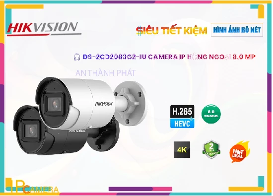Lắp đặt camera tân phú Camera An Ninh  Hikvision DS-2CD2083G2-IU Thiết kế Đẹp