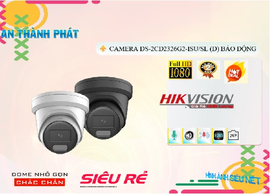 Lắp đặt camera tân phú Camera An Ninh  Hikvision DS-2CD2326G2-ISU/SL(D) Chất Lượng