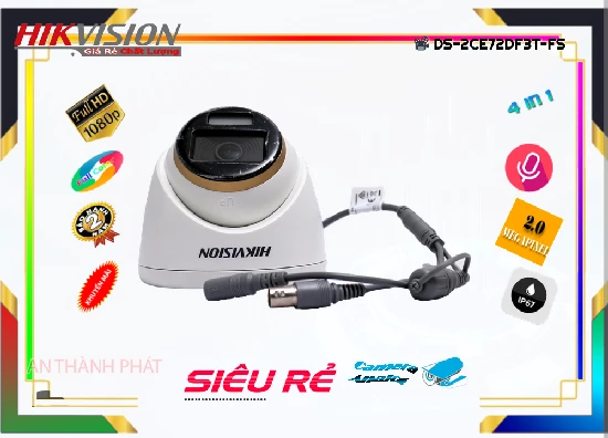 Lắp đặt camera tân phú ✅ Camera An Ninh  Hikvision DS-2CE72DF3T-FS Sắc Nét