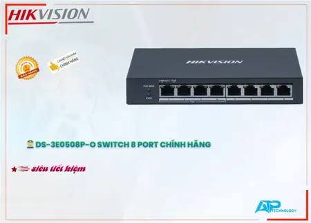 Lắp đặt camera tân phú Switch Hikvision DS-3E0508P-O