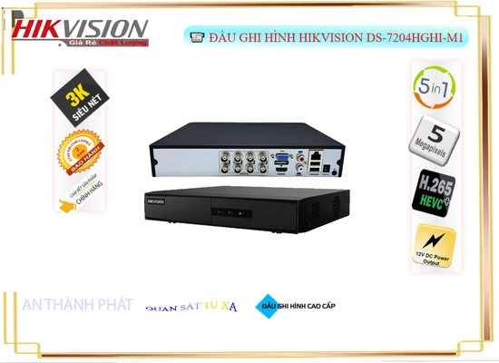 Lắp đặt camera tân phú DS-7204HGHI-M1 Đầu ghi Camera Hikvision Giá rẻ