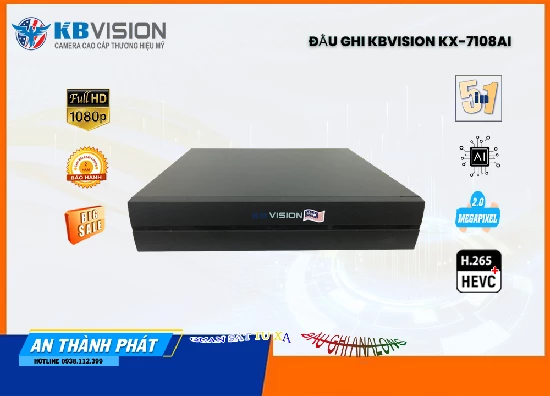 Lắp đặt camera tân phú KX-7108Ai Mẫu Đẹp  KBvision