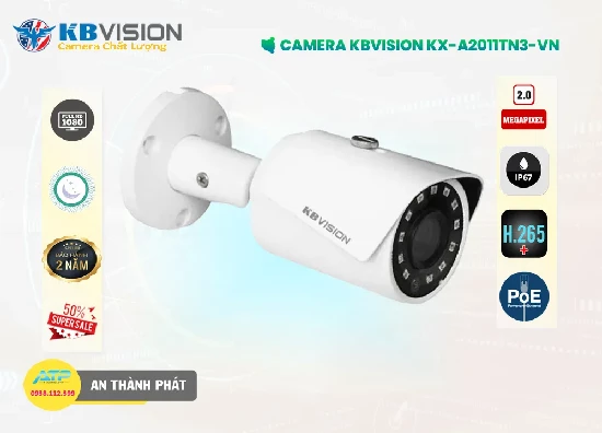 Lắp đặt camera tân phú KX-A2011TN3-VN sắc nét KBvision ➠ 