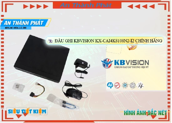 Lắp đặt camera tân phú KX-CAi4K8108N2-I2  KBvision Hình Ảnh Đẹp
