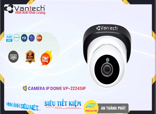 Lắp đặt camera tân phú 🌟👌 Camera IP POE VanTech VP-2224SIP Mẫu Đẹp