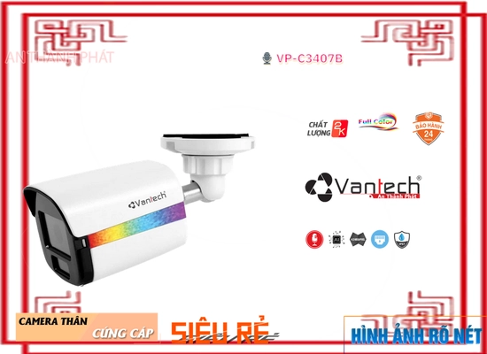 Lắp đặt camera tân phú Camera IP POE VanTech VP-C3407B Tiết Kiệm