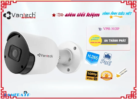 Lắp đặt camera tân phú Camera  VanTech Giá rẻ VPH-302IP