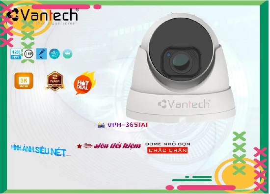 Lắp đặt camera tân phú VPH-3651AI Camera  VanTech Sắc Nét