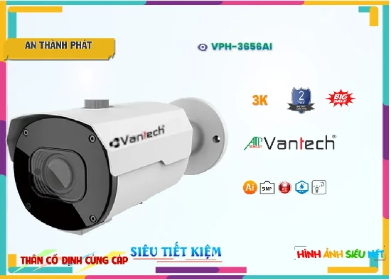 Lắp đặt camera tân phú VPH-3656AI Camera An Ninh Thiết kế Đẹp