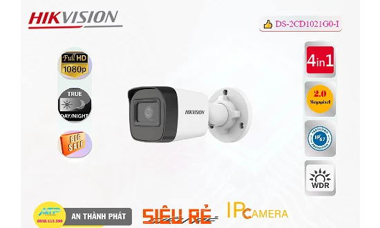 Lắp đặt camera tân phú DS-2CD1021G0-I Camera  Hikvision Sắc Nét