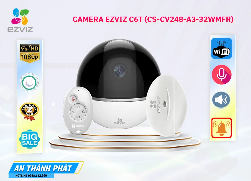 Camera Wifi Ezviz C6T With RF,Chất Lượng CS-CV248-A3-32WMFR(APEC)(Bundel),CS-CV248-A3-32WMFR(APEC)(Bundel) Công Nghệ