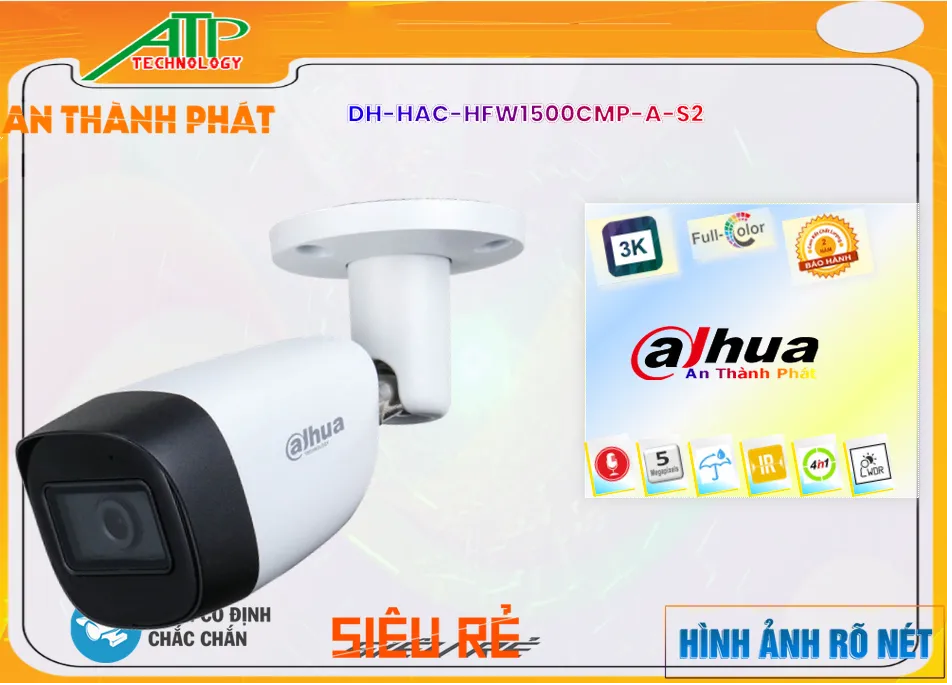 DH-HAC-HFW1500CMP-A-S2 Camera Sắc Nét Dahua ✨,thông số DH-HAC-HFW1500CMP-A-S2,DH HAC HFW1500CMP A S2,Chất Lượng
