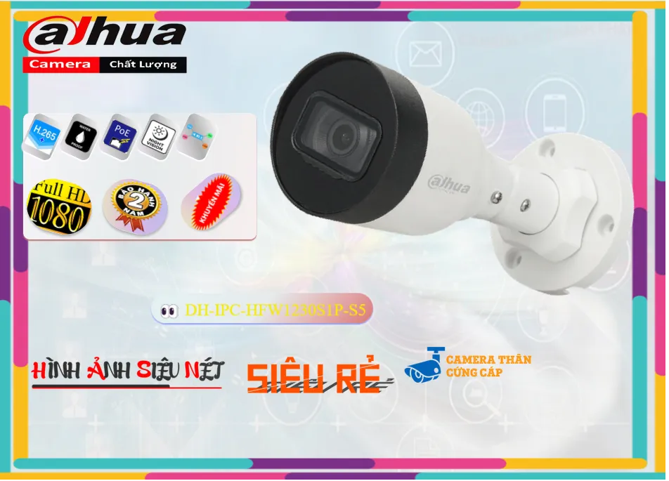 Camera Dahua DH-IPC-HFW1230S1P-S5,Chất Lượng DH-IPC-HFW1230S1P-S5,DH-IPC-HFW1230S1P-S5 Công Nghệ