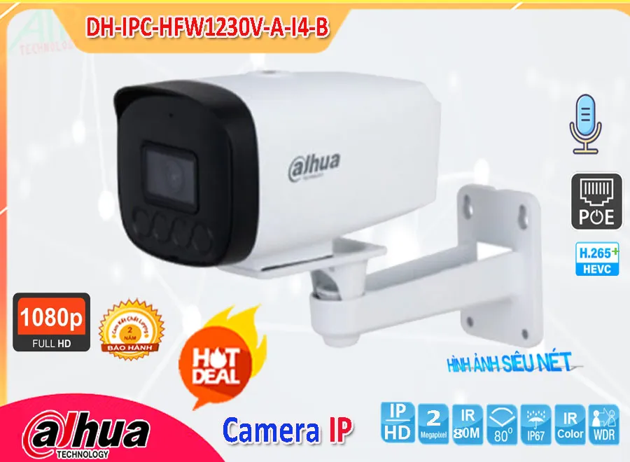 DH IPC HFW1230V A I4 B,Camera IP Dahua DH-IPC-HFW1230V-A-I4-B,Chất Lượng DH-IPC-HFW1230V-A-I4-B,Giá