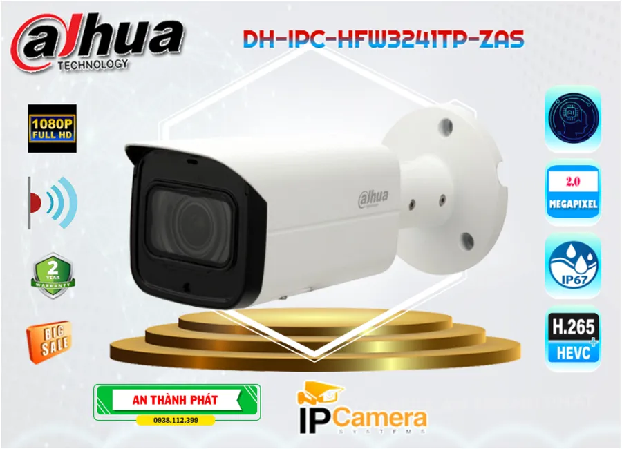 DH IPC HFW3241TP ZAS,Camera IP Dahua Thân DH-IPC-HFW3241TP-ZAS,Chất Lượng DH-IPC-HFW3241TP-ZAS,Giá