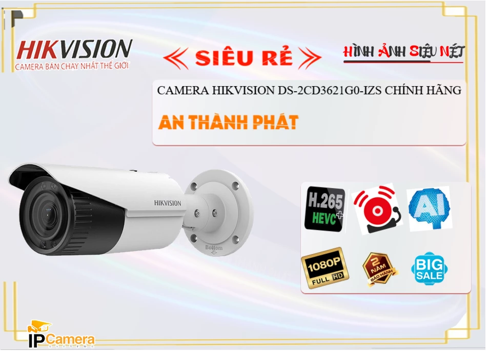 Camera Zoom Auto Hikvision DS-2CD3621G0-IZS,DS-2CD3621G0-IZS Giá rẻ,DS-2CD3621G0-IZS Giá Thấp Nhất,Chất Lượng