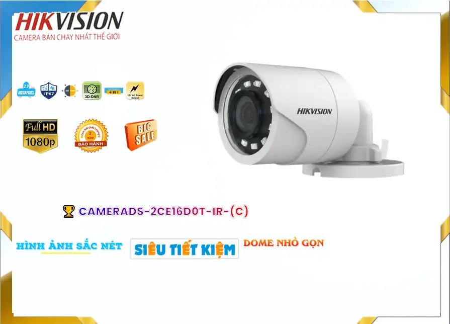 DS 2CE16D0T IR(C),Camera Hikvision DS-2CE16D0T-IR(C),Chất Lượng DS-2CE16D0T-IR(C),Giá DS-2CE16D0T-IR(C),phân phối