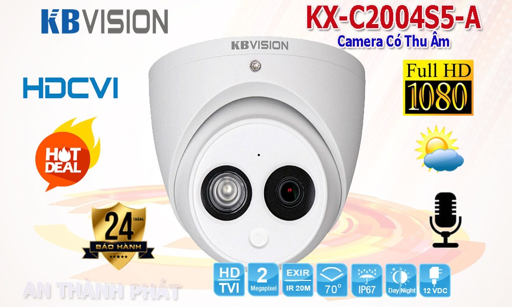 KX-C2004S5-A thông số sản phẩm camera có thu âm