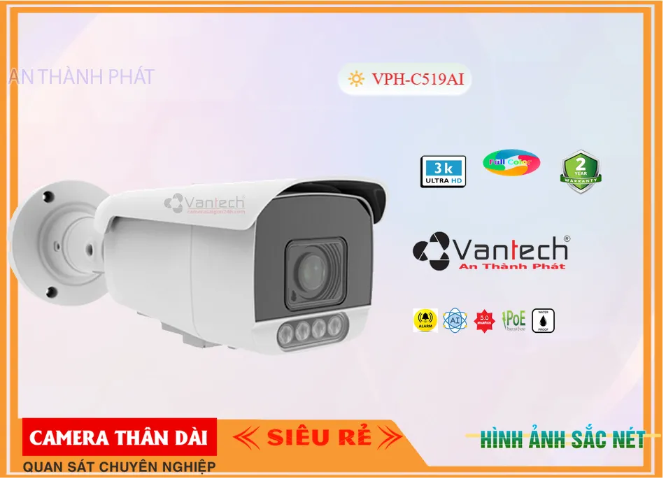 Camera VanTech VPH-C519AI,VPH-C519AI Giá Khuyến Mãi,VPH-C519AI Giá rẻ,VPH-C519AI Công Nghệ Mới,Địa Chỉ Bán