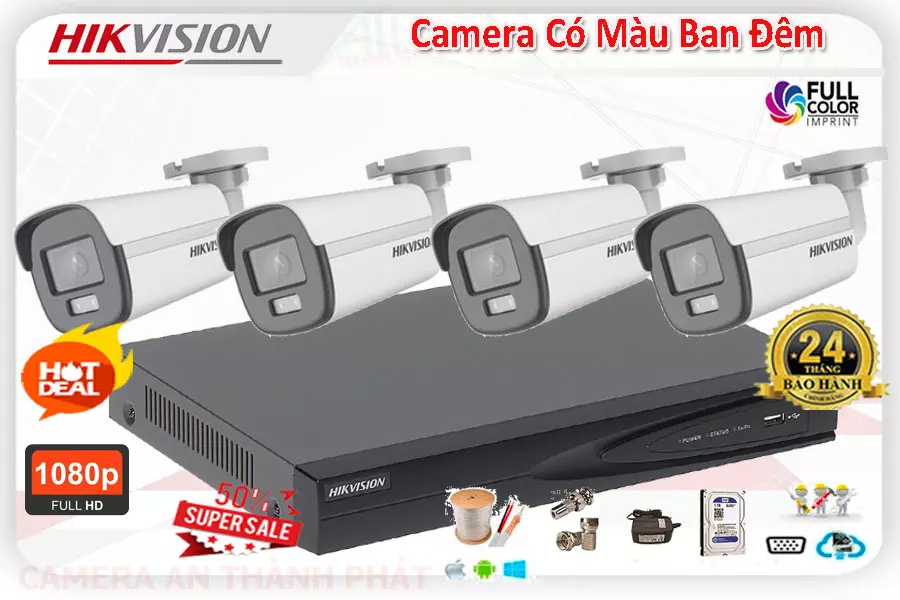 Lắp camera Hikvision giá rẻ, lắp camera full color Hikvision, camera Hikvision độ phân giải cao, camera Hikvision giá