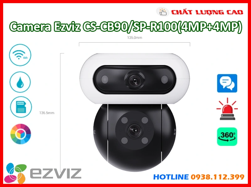 Lắp đặt camera Camera Ngoài Trời CS-CB90/SP-R100(4MP+4MP)