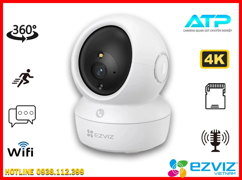 Lắp đặt camera Camera Wi-Fi Ezviz CS-H6C-R200-8H8WFL (8MP)