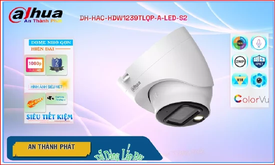 Lắp đặt camera tân phú Camera Dome Dahua DH-HAC-HDW1239TLQP-A-LED-S2