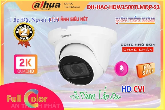 Lắp đặt camera tân phú DH-HAC-HDW1500TLMQP-S2 Camera An Ninh Thiết kế Đẹp