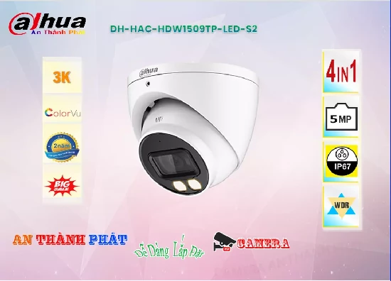 Lắp đặt camera tân phú Camera Full Color DH-HAC-HDW1509TP-LED-S2