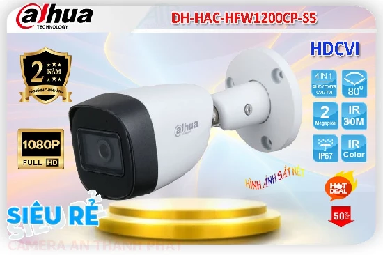 Lắp đặt camera tân phú Camera An Ninh  Dahua DH-HAC-HFW1200CP-S5 Sắc Nét
