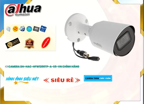 Lắp đặt camera tân phú Camera Dahua DH-HAC-HFW1200TP-A-S5-VN
