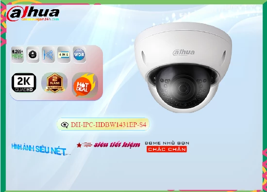 Lắp đặt camera tân phú Camera Ip Dahua DH-IPC-HDBW1431EP-S4