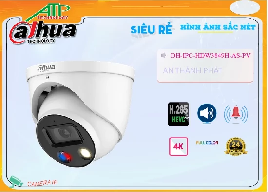 Lắp đặt camera tân phú DH-IPC-HDW3849H-AS-PV  Dahua Giá rẻ