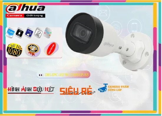 Lắp đặt camera tân phú ۞  DH-IPC-HFW1230S1P-S5 Camera Giá rẻ  Dahua