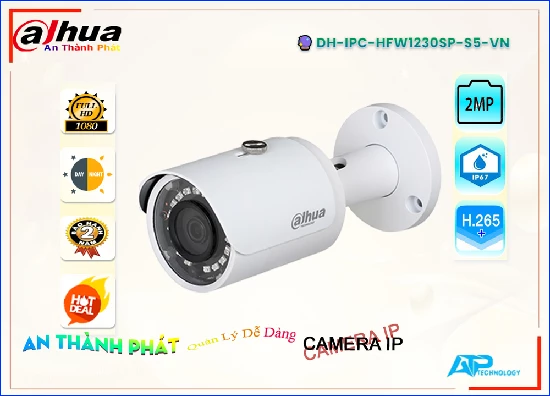 Lắp đặt camera tân phú Camera DH-IPC-HFW1230SP-S5-VN  Dahua Sắc Nét
