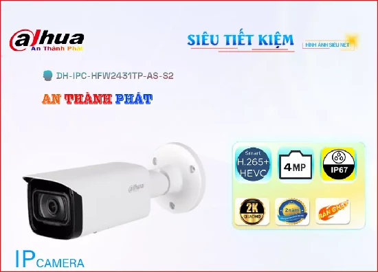 Lắp đặt camera tân phú Camera An Ninh  Dahua DH-IPC-HFW2431TP-AS-S2 Giá rẻ
