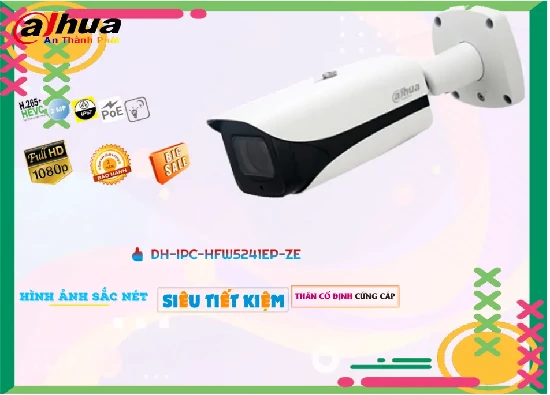 Lắp đặt camera tân phú Camera An Ninh  Dahua DH-IPC-HFW5241EP-ZE Chất Lượng