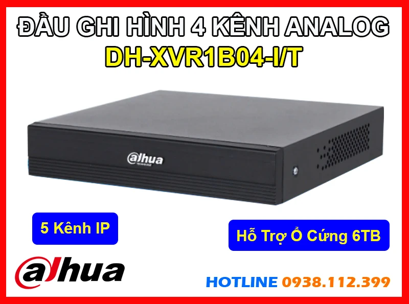 Lắp đặt camera DH-XVR1B04-I/T Đầu Ghi Camera Dahua 4 Kênh
