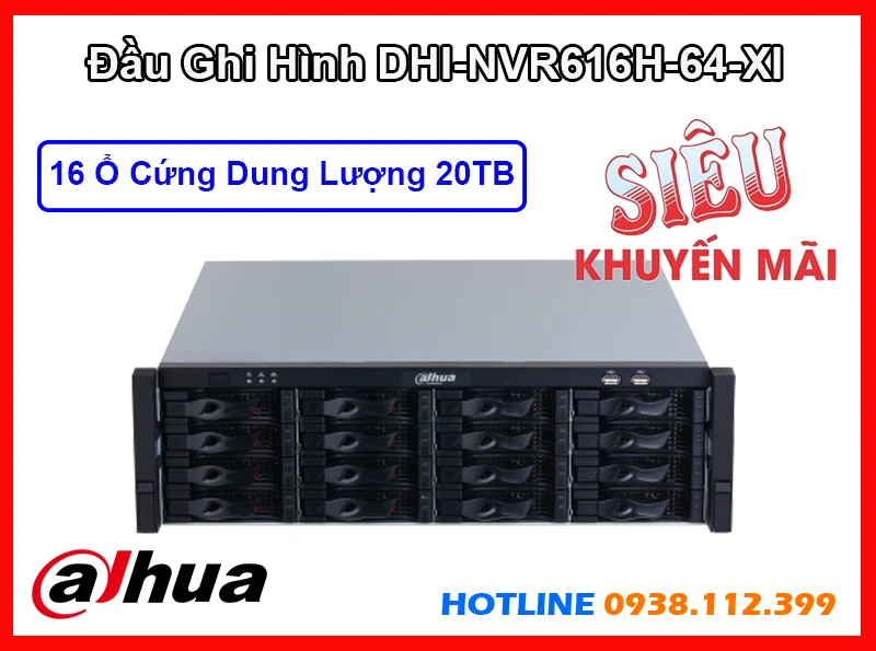 Lắp đặt camera Đầu Ghi Hình Dahua DHI-NVR616H-64-XI
