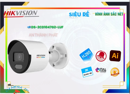 Lắp đặt camera tân phú Camera An Ninh  Hikvision DS-2CD1047G2-LUF Thiết kế Đẹp